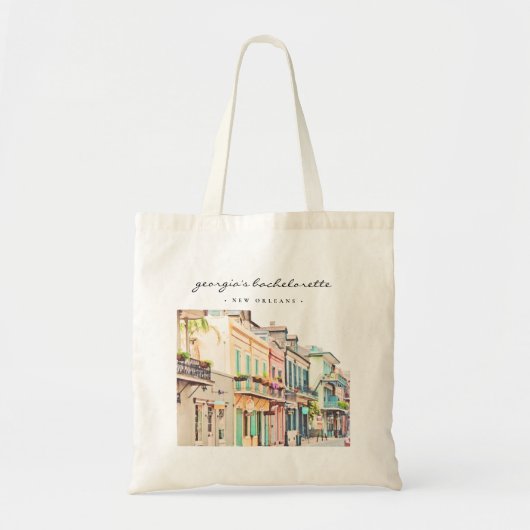 NOLA New Orleans French Quarter Bachelorette Tote Bag (Voorkant)