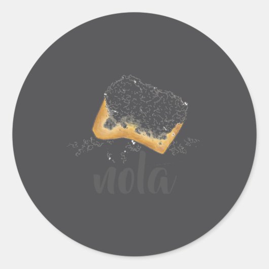Nola New Orleans Louisiana Beignet Pastry Beignets Ronde Sticker (Voorkant)