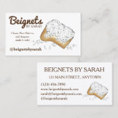 NOLA New Orleans Louisiana Beignets Pastry Food Visitekaartje (Voorkant / Achterkant)