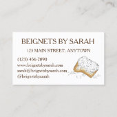 NOLA New Orleans Louisiana Beignets Pastry Food Visitekaartje (Achterkant)