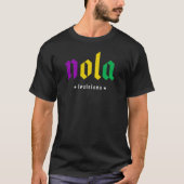 NOLA New Orleans Louisiana Nawlins Mardi Gras T-shirt (Voorkant)