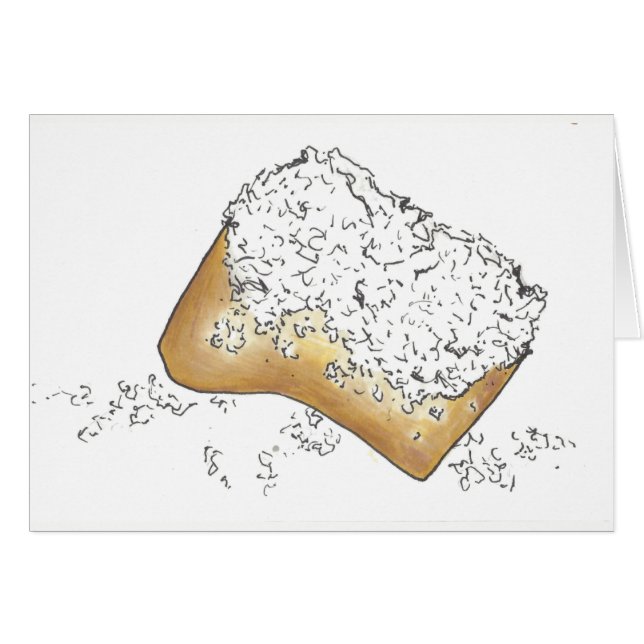 NOLA New Orleans Louisiana Sugary Beignet Pastry (Voorkant Horizontaal)