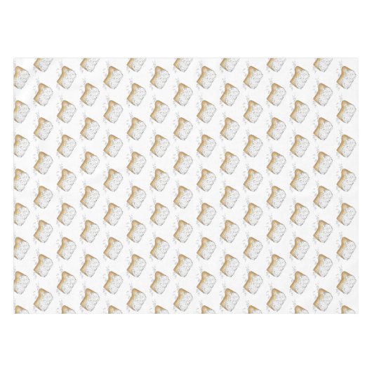 NOLA New Orleans Louisiana Sugary Beignet Pastry Tafelkleed (Voorkant (Horizontaal))