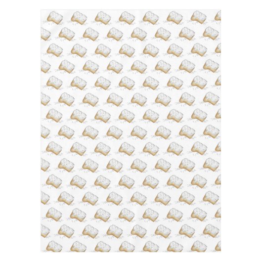 NOLA New Orleans Louisiana Sugary Beignet Pastry Tafelkleed (Voorkant)