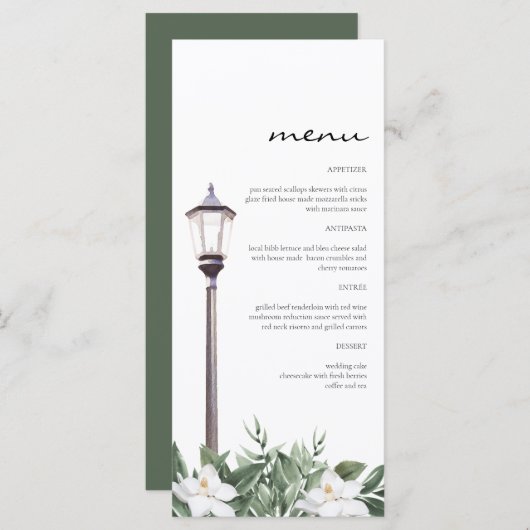 NOLA New Orleans Magnolia Bourbon Street Menu (Voorkant / Achterkant)