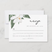 NOLA New Orleans Magnolia Wedding RSVP Briefkaart (Voorkant)