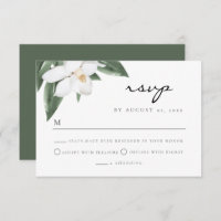 NOLA New Orleans Magnolia Wedding RSVP Briefkaart