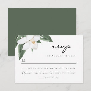 NOLA New Orleans Magnolia Wedding RSVP Briefkaart