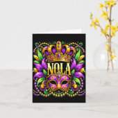 Nola New Orleans Mardi Gras 2025  Kaart (Gele Bloem)