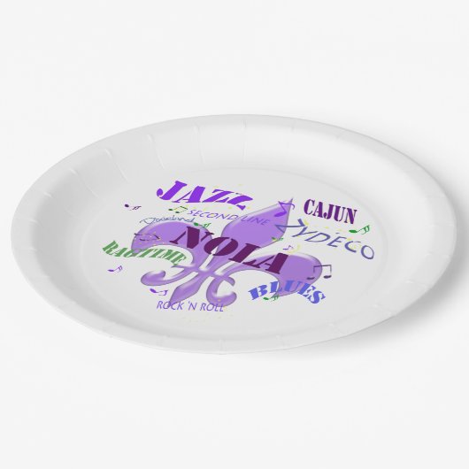 NOLA New Orleans Music Papieren Bordje (Gekanteld)