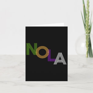 Nola New Orleans Retro Carnaval Souvenir G Kaart