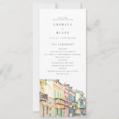 NOLA New Orleans Skyline Wedding Program Kaart (Voorkant)