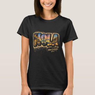NOLA New Orleans Straatkunst Reisontwerp T-shirt