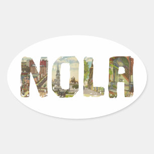 NOLA New Orleans vintage geïnspireerde stickers