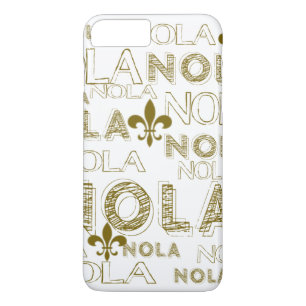 NOLA NOLA Gold Fleur-de-lis iPhone 8/7 Plus Hoesje