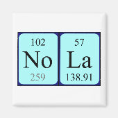 Nola periodieke table name magnet (Voorkant)