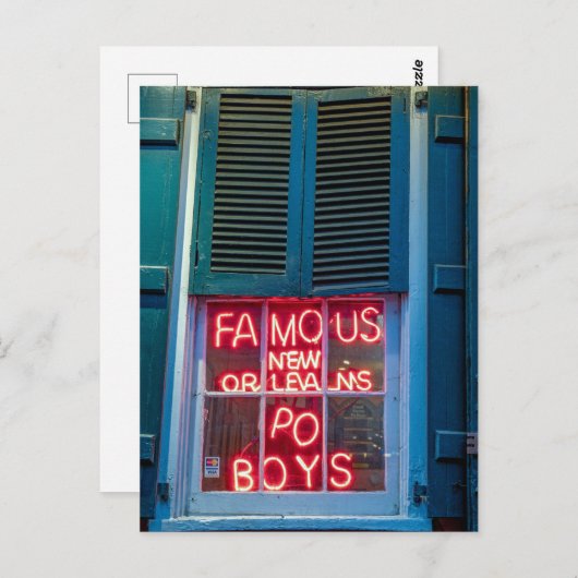 NOLA Poboys Briefkaart (Voorkant / Achterkant)