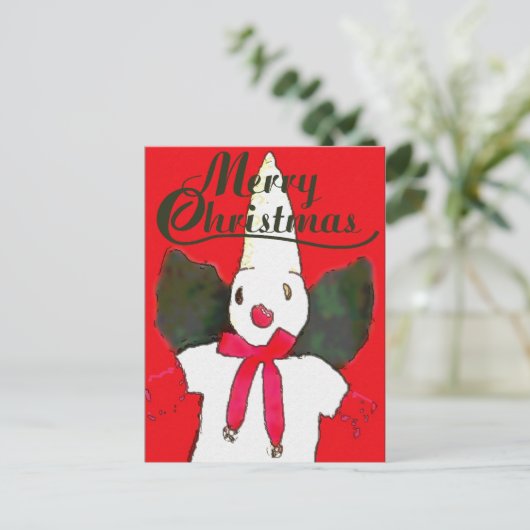 Nola Snowman Card Feestdagenkaart (Staand voorkant)