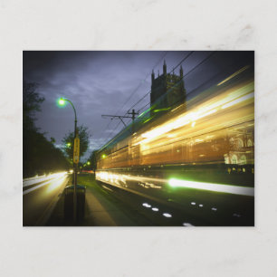 NOLA Streetcar te 's nachts Briefkaart