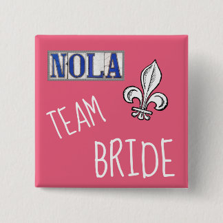NOLA Team Bride Vierkante Button 5,1 Cm