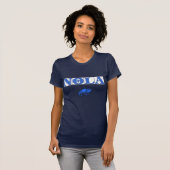 NOLA Tegel Fleur, Blue Tegels Crawfish T-shirt (Voorkant volledig)