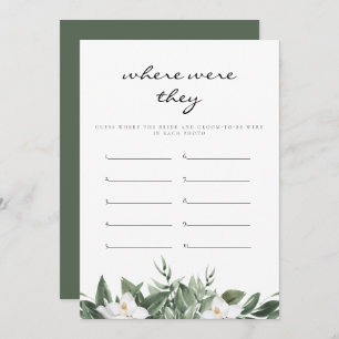 NOLA Waar waren ze Vrijgezellenfeest Game Kaart