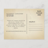 Nola Waterverf New Orleans Bruiloft Save The Date Briefkaart (Achterkant)