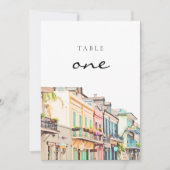 Nola - Waterverf New Orleans Tabelnummers Kaart (Voorkant)