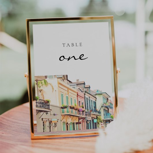 Nola - Waterverf New Orleans Tabelnummers Kaart