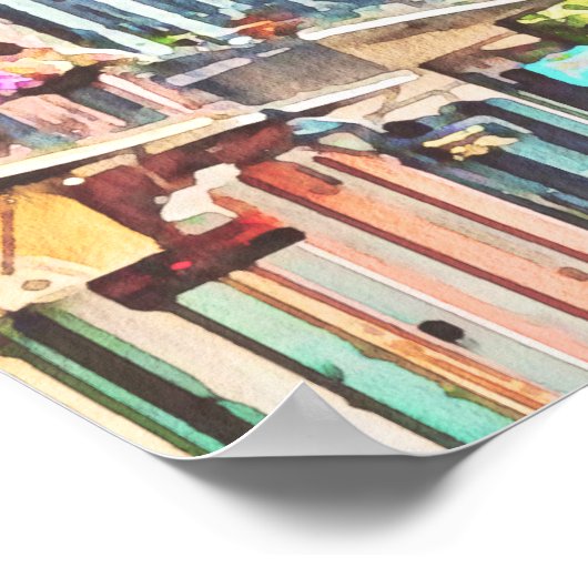 NOLA | Waterverf New Orleans Weddenschap Welkom Poster (Hoek)