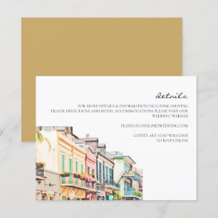 Nola - Waterverf New Orleans Wedding Details Kaart