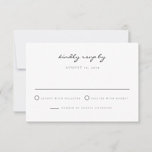 Nola - Waterverf New Orleans Wedding RSVP Kaart (Voorkant)