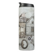 Nolan Collage Thermal Tumbler Thermosbeker (Geroteerd rechts)