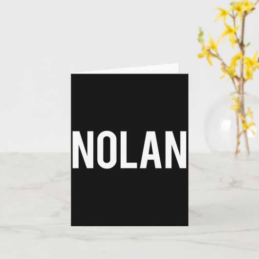 Nolan - Cool New Funny Name Fan Gift Tee  Kaart (Gele Bloem)