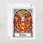 Nolan Family Crest Briefkaart (Voorkant / Achterkant)