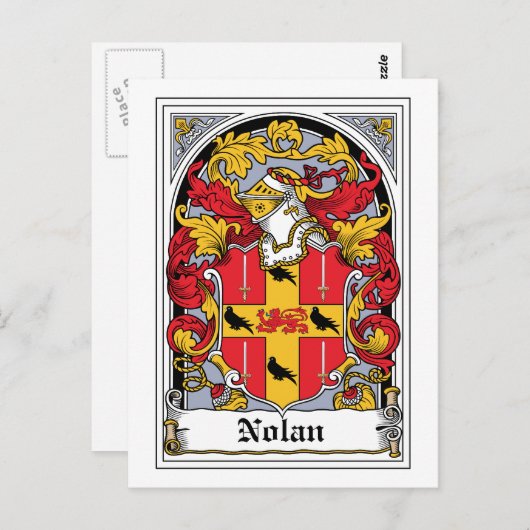 Nolan Family Crest Briefkaart (Voorkant / Achterkant)