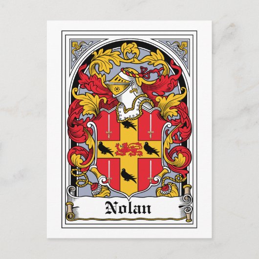 Nolan Family Crest Briefkaart (Voorkant)