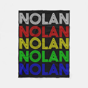 Nolan Gepersonaliseerde Voornaam Retro Stijl Fleece Deken