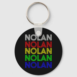 Nolan Gepersonaliseerde Voornaam Retro Stijl Sleutelhanger
