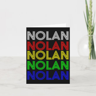 Nolan gepersonaliseerde voornaam retro vintage sti kaart