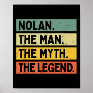 Nolan Het Man De mythe De legende Grappige Persona Poster