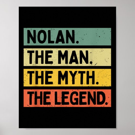 Nolan Het Man De mythe De legende Grappige Persona Poster (Voorkant)