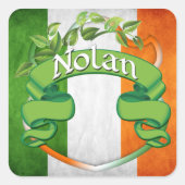 Nolan Irish Shield Vierkante Sticker (Voorkant)