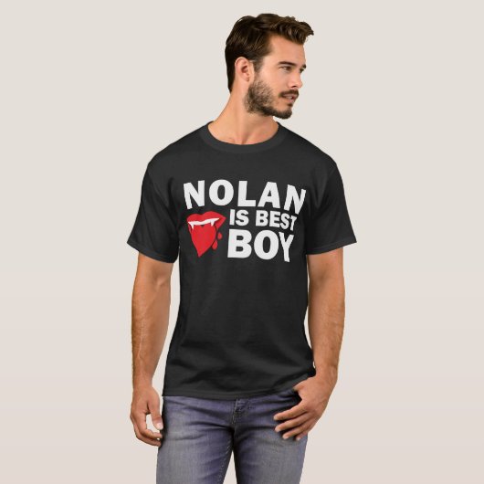 Nolan is Best Boy Dark T-Shirt (Voorkant volledig)
