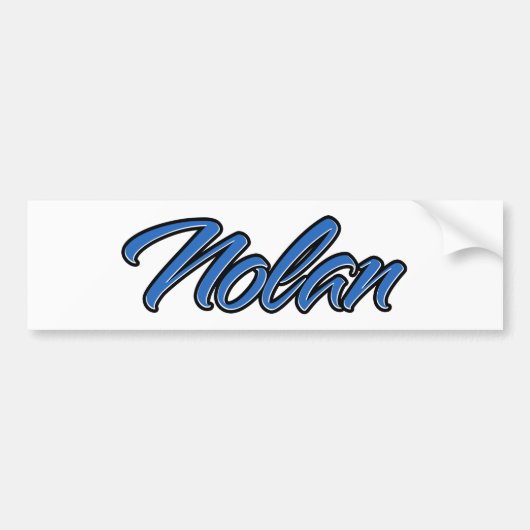 Nolan Naam blauwe sticker sticker auto sticker (Voorkant)