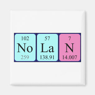 Nolan periodieke table name magnet