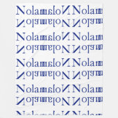 "Nolan" persoonlijke vlootzak Fleece Deken (Voorkant)