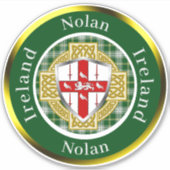 Nolan Shield & Celtic Cross gepersonaliseerd Sticker (Voorkant)
