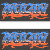 Nolan Vorname Name Graffiti Aufkleber Sticker (Voorkant)
