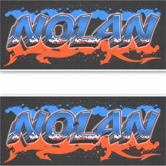 Nolan Vorname Name Graffiti Aufkleber Sticker (Voorkant)